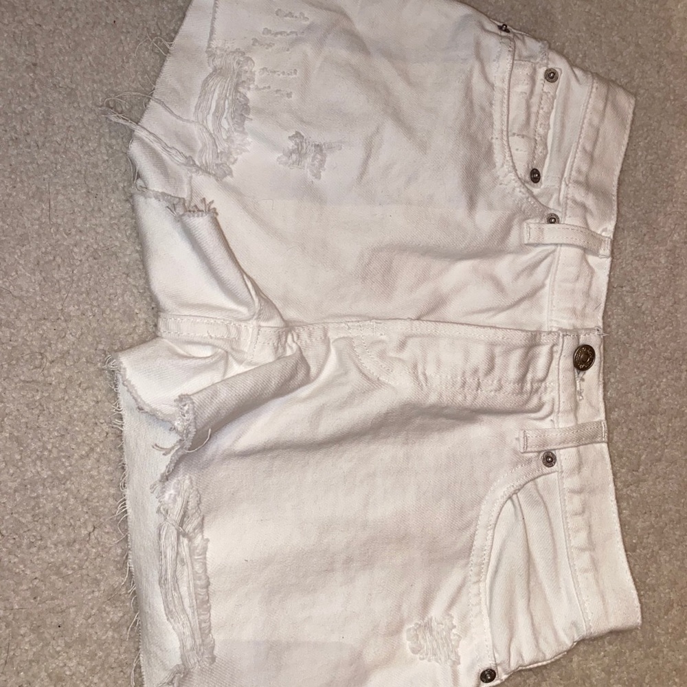 White free people cut off shorts